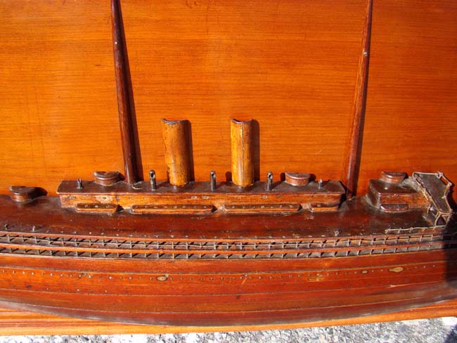 A fine antique American Half-Hull Model of an auxulliary Sail and Steamship circa 1885 — image 5